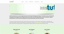 Desktop Screenshot of leafinvestments.net